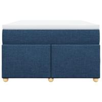 Boxspring met matras stof blauw 120x200 cm - thumbnail