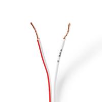 Speaker-Kabel | 2x 0,75 mm2 | 100 m | Op Rol | Wit - thumbnail