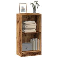 Boekenkast 40x24x76 cm bewerkt hout oud houtkleurig - thumbnail