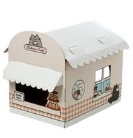 Puckator Kattenhuis in de vorm van Café - Pusheen - DIY - 100% van karton, meerkleurig, CATH03 - thumbnail
