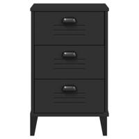 Nachtkastje VIKEN bewerkt hout zwart - thumbnail