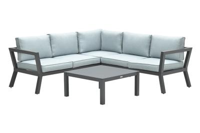 Colorado lounge set 3-dlg carbon black/mint grey Garden Impressions - Garden impressions