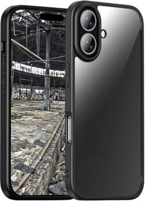 JT Berlin BackCase Pankow Hybrid Backcover Apple iPhone 16 Zwart, Transparant Inductieve lading JT Berlin BackCase Pankow Hybrid Backcover Apple iPhone 16 Zwart, Transparant Inductieve lading