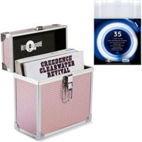 Retro Musique KXRM22RG rosé gouden 7 inch EP platenkoffer incl. sleeves - thumbnail