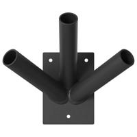 VidaXL Vlaggen mast houder zwart 10,5 x 7,5 x 0,2 cm staal - thumbnail