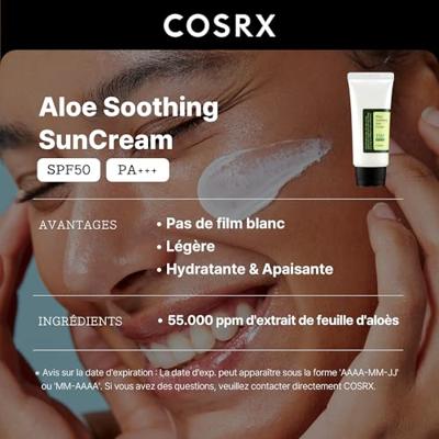 Cosrx Aloe Soothing Sun Cream SPF50+ PA+++ 50 ml - thumbnail