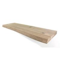 Zwevende wandplank eiken boomstam 60 x 30 cm - thumbnail