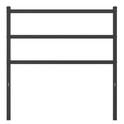 Vervangend hoofdbord 90 cm metaal zwart