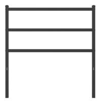 Vervangend hoofdbord 90 cm metaal zwart - thumbnail