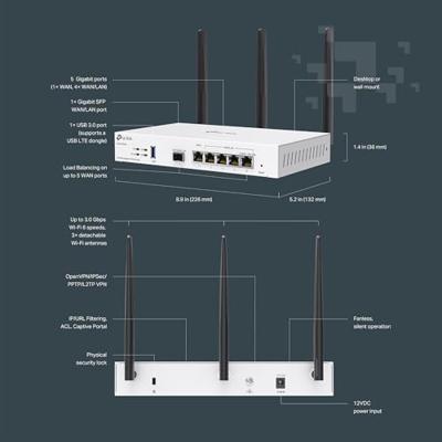TP-LINK AX3000 Festa FR365 Gateway voor LoRa 10 MBit/s, 100 MBit/s, 1000 MBit/s TP-LINK AX3000 Festa FR365 Gateway voor LoRa 10 MBit/s, 100 MBit/s, 1000 MBit/s