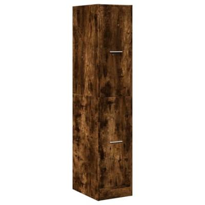 Apothekerskast 30x41x144,5 cm bewerkt hout gerookt eikenkleurig - thumbnail