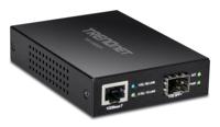 TRENDnet 10GBASE-T naar SFP+ Vezelmedia Converter, TFC-10GSFP, 1 x 10G RJ-45-poort, 1 x 10Gbps SFP+-groef, SFP+ naar 10G RJ-45, Inclusief voedingsadapter - thumbnail