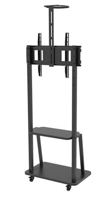 Techly ICA-TR33 flat panel vloer standaard 177,8 cm (70 ) Draagbare flatscreen vloerstandaard Zwart