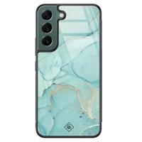Samsung Galaxy S22 Plus glazen hardcase - Touch of mint - thumbnail