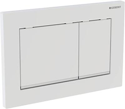 Geberit Omega 20 (ex Omega 30) bedieningspaneel glans wit/chroom/wit voor Geberit Omega inbouwreservoir 12cm Geberit Omega 20 (ex Omega 30) bedieningspaneel glans wit/chroom/wit voor Geberit Omega inbouwreservoir 12cm