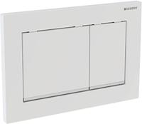 Geberit Omega 20 (ex Omega 30) bedieningspaneel glans wit/chroom/wit voor Geberit Omega inbouwreservoir 12cm - thumbnail