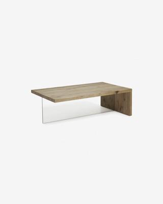 Kave Home Salontafel 'Tulsi' Eiken / glas, 120 x 70cm Kave Home Salontafel 'Tulsi' Eiken / glas, 120 x 70cm