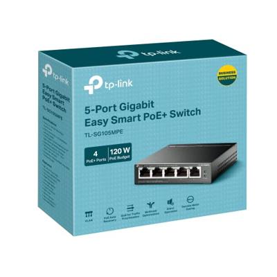 TP-Link TL-SG105MPE Switch Zwart - thumbnail