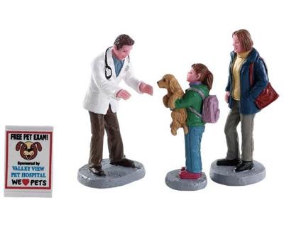 Kerstfiguur Charley the vet set of 4 LEMAX - Lemax