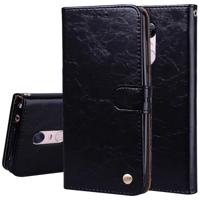 Voor Xiaomi Redmi 5 Plus olie Wax textuur horizontaal lederen draagtas met houder & kaartsleuven & Wallet(Black) spiegelen - thumbnail