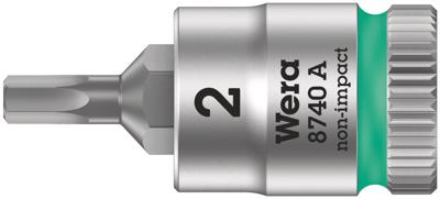 Wera 8740 A Binnenzeskant Zyklop Bitdop met 1/4"-aandrijving, 3/32" - 1 stuk(s) - 05003381001 Wera 8740 A Binnenzeskant Zyklop Bitdop met 1/4"-aandrijving, 3/32" - 1 stuk(s) - 05003381001