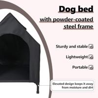 VidaXL Huis voor huisdieren zwart 110 x 75 x 90 cm staal - thumbnail