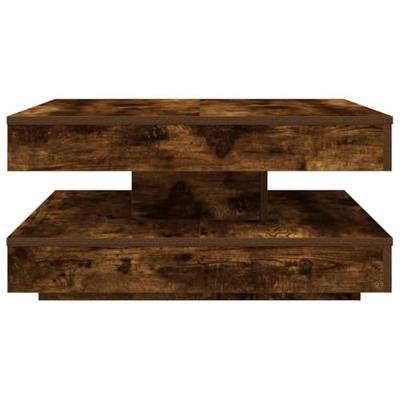 Salontafel 360 graden draaibaar 70x70x34,5 cm gerookt eiken Salontafel 360 graden draaibaar 70x70x34,5 cm gerookt eiken