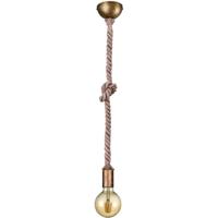 Vintage Oud Brons LED Hanglamp - E27 Fitting - Aluminium - 1-lichts - thumbnail