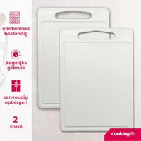 Cookinglife Snijplankenset met sapgeul 35 x 25 x 0.85 cm - Wit - 2 stuks - thumbnail