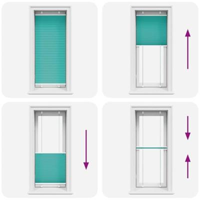 Pliss rolgordijn 60x150 cm stofbreedte 59,4 cm petrol groen