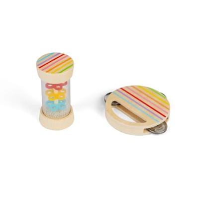 Bigjigs houten schud- en rolset, 2st. Bigjigs houten schud- en rolset, 2st.