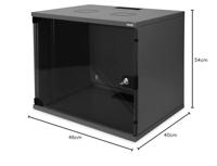 Digitus ECO-Line 9U 19 Wall Mounting Cabinet Wandrek Zwart - thumbnail
