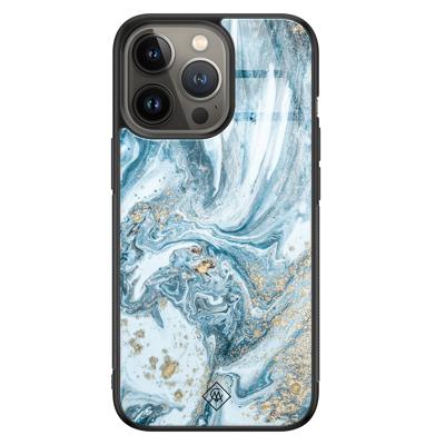 iPhone 13 Pro glazen hardcase - Marble sea
