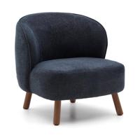 Kave Home Ulit fauteuil Dark Blue walnoot - thumbnail