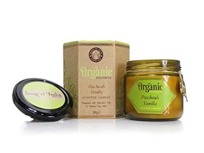Organic Goodness Geurkaars in Glas Patchouli & Vanille - Soja Was (200 gram)