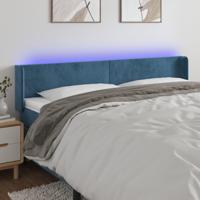 Hoofdbord LED 183x16x78/88 cm fluweel donkerblauw - thumbnail