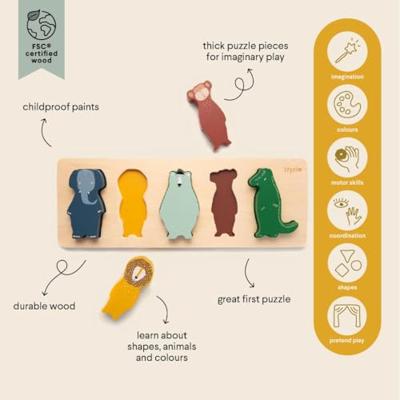 Trixie houten vormenpuzzel dieren