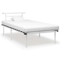 Bedframe metaal wit 100x200 cm - thumbnail