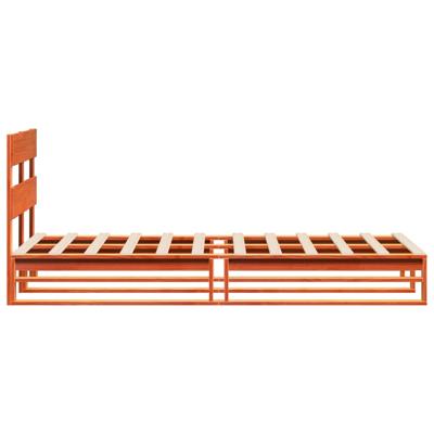 Bedframe zonder matras massief grenenhout wasbruin 200x200 cm Bedframe zonder matras massief grenenhout wasbruin 200x200 cm