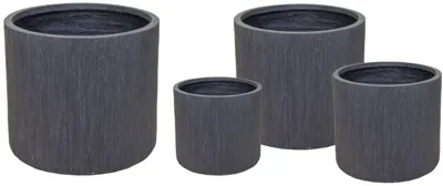 Mcollections Bloempot Nora Egg - Clayfibre - Ø46 x H43 - Luxe Grafiet