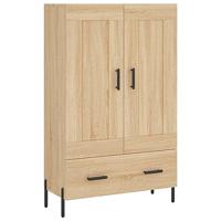 Hoge kast 69,5x31x115 cm bewerkt hout sonoma eikenkleurig - thumbnail