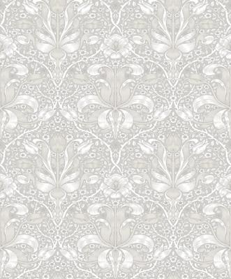 Dutch Wallcoverings Hidden Treasures 2 -Spring Thicket Wit/Grs - Wit/Grijs