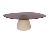 Sohome Organische Salontafel 'Jacky' Glas en betonlook, 110 x 65cm - thumbnail