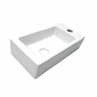Best Design Fontein Farnetta 37x18x9 cm Kraangat Rechts Mat Wit - thumbnail