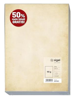 Sigel DP983 Vintage Motiefpapier Set DIN A4 90 g/m² Beige 75 vellen Sigel DP983 Vintage Motiefpapier Set DIN A4 90 g/m² Beige 75 vellen
