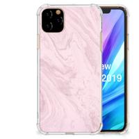Apple iPhone 11 Pro Max Anti-Shock Hoesje Marble Pink - Origineel Cadeau Vriendin - thumbnail