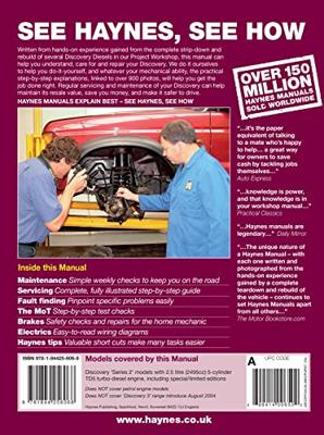 Haynes Werkplaatshandboek Land Rover Discovery diesel (Nov 1998-Jul 2004) 4606
