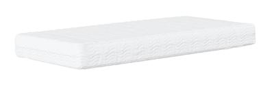 Bed met matras kunstleer zwart en wit 100x200 cm