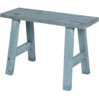 Houten Plantentafel Rechthoek Blauw - 40 x 14 x 27 cm - thumbnail