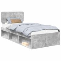 Bedframe Concerte Grijs 100 x 200 cm Massief grenenhout - thumbnail